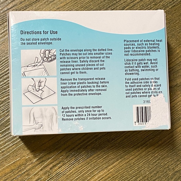 lidocaine Other Box Lidoderm 5 Lidocaine Large Area 6 X 45 Pain